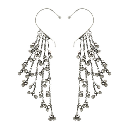Teejh Nuriya Silver Oxidised Ghungroo Earcuff