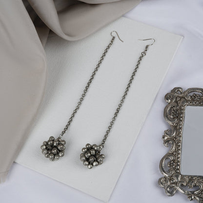 Teejh Aamna Ghungroo Silver Oxidised Earring