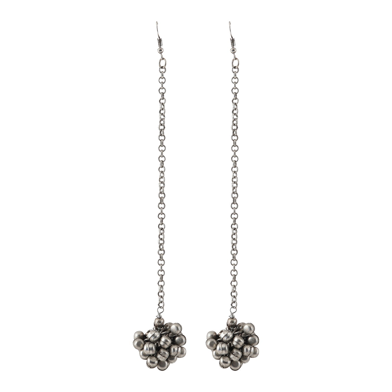 Teejh Aamna Ghungroo Silver Oxidised Earring