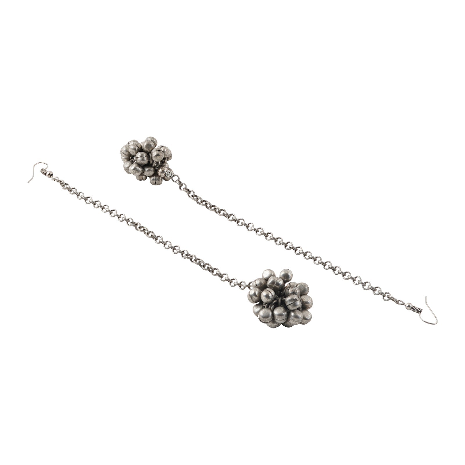 Teejh Aamna Ghungroo Silver Oxidised Earring