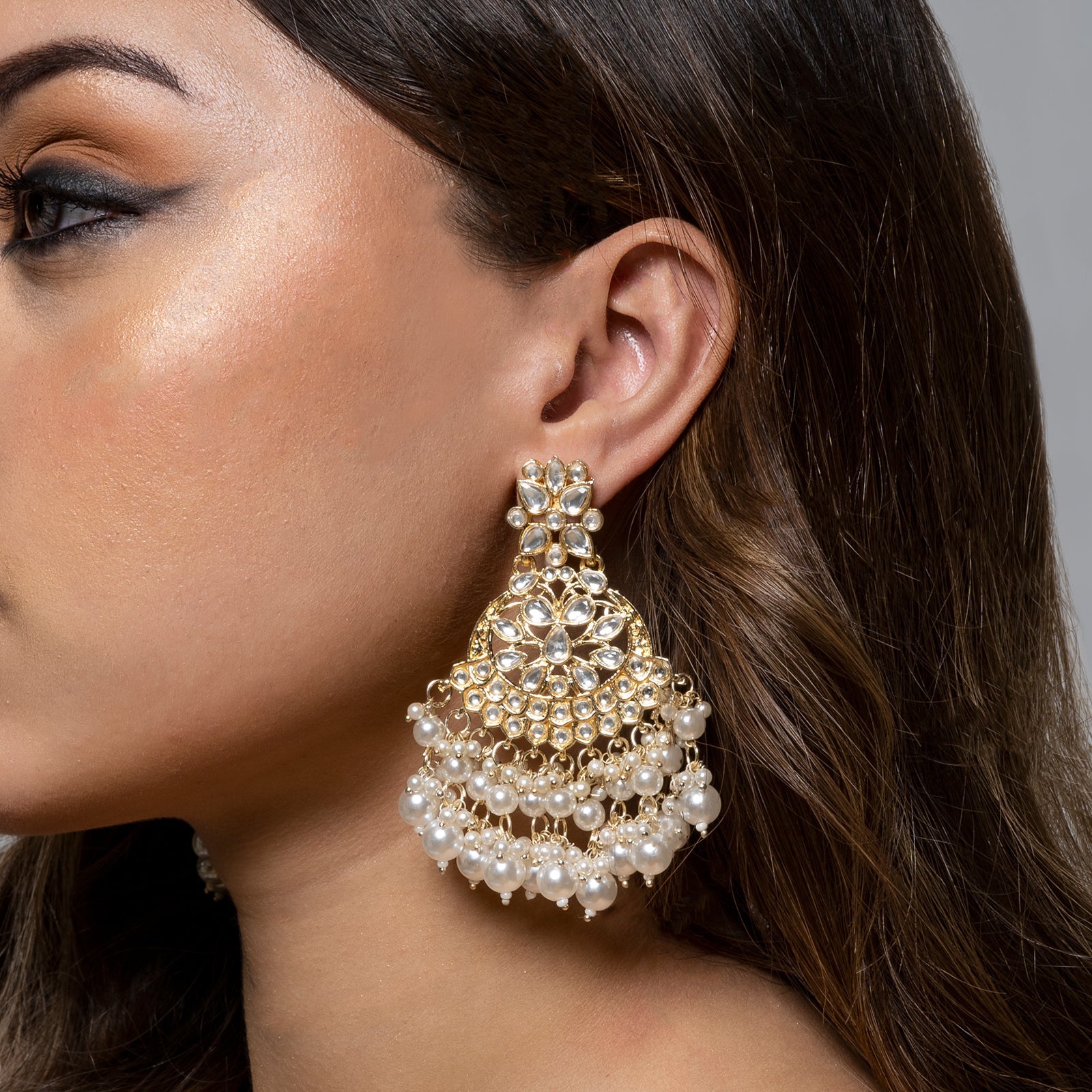 Teejh Priyal Pearl and Polki Earring