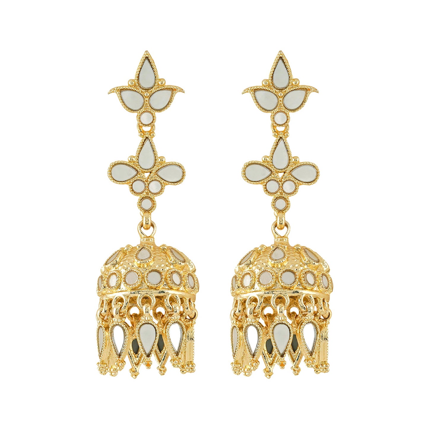 Teejh Fulki Gold Oxidised Earring
