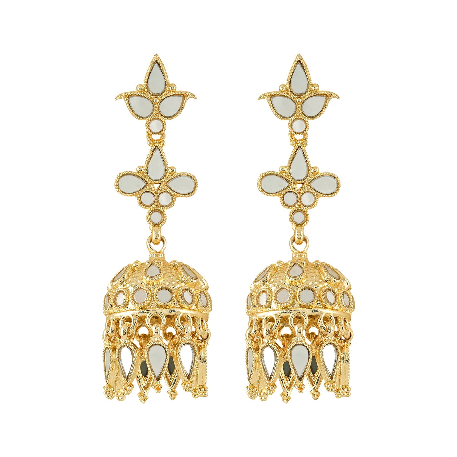 Teejh Fulki Gold Oxidised Earring