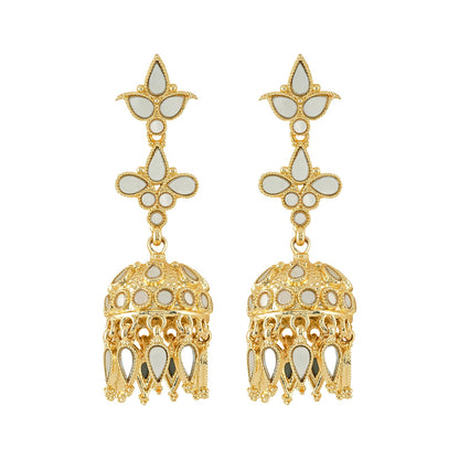 Teejh Fulki Gold Oxidised Earring