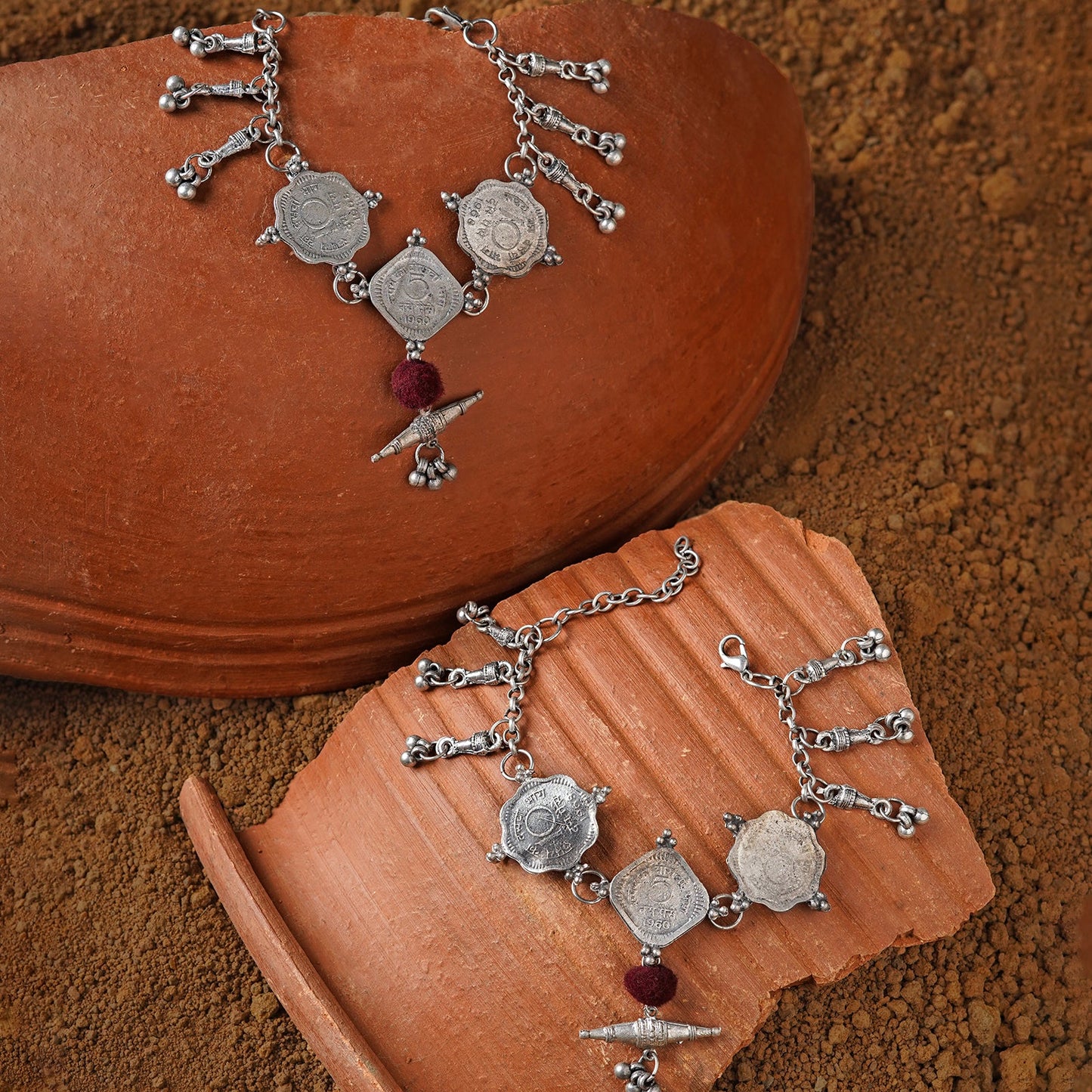 Teejh Satamana Coin Anklet