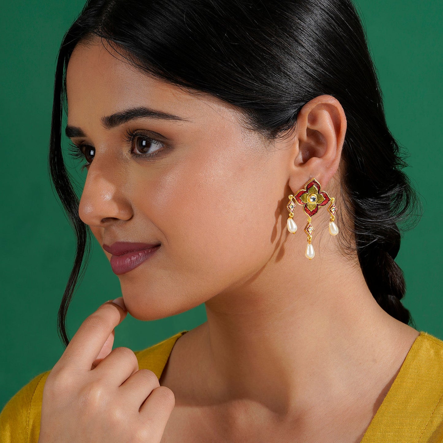 Main Apni Favourite hun Maroon Truck Art Earrings