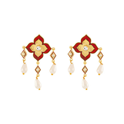 Main Apni Favourite hun Maroon Truck Art Earrings