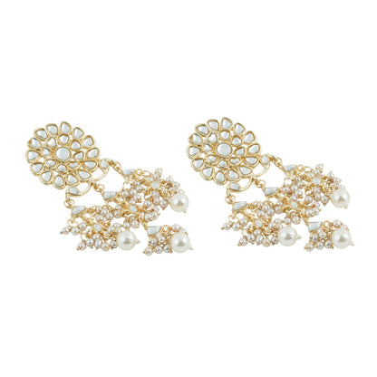 Teejh Nainika Pearl and Polki Earring