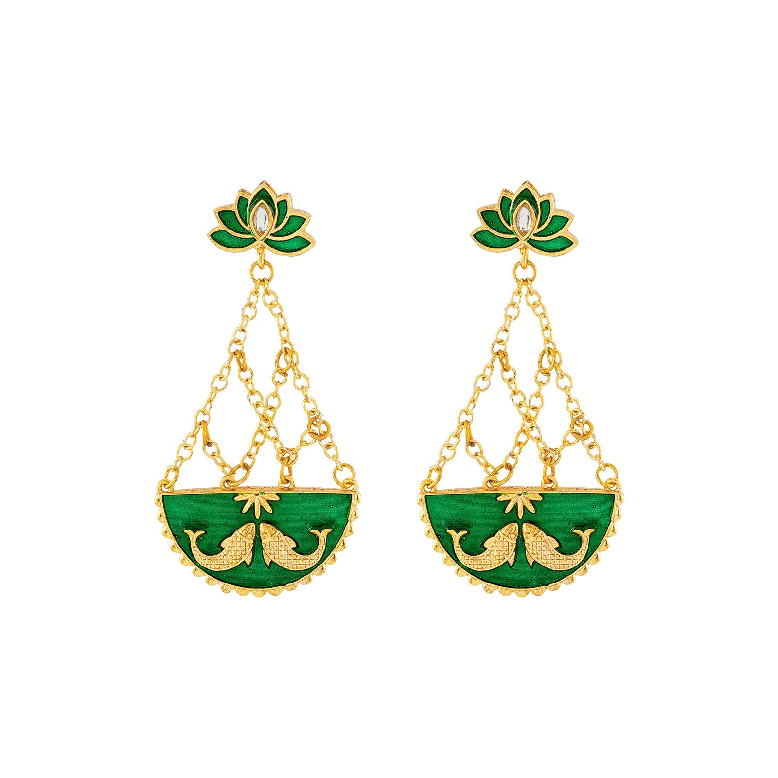 Manmarziyan Green Truck Art Earrings