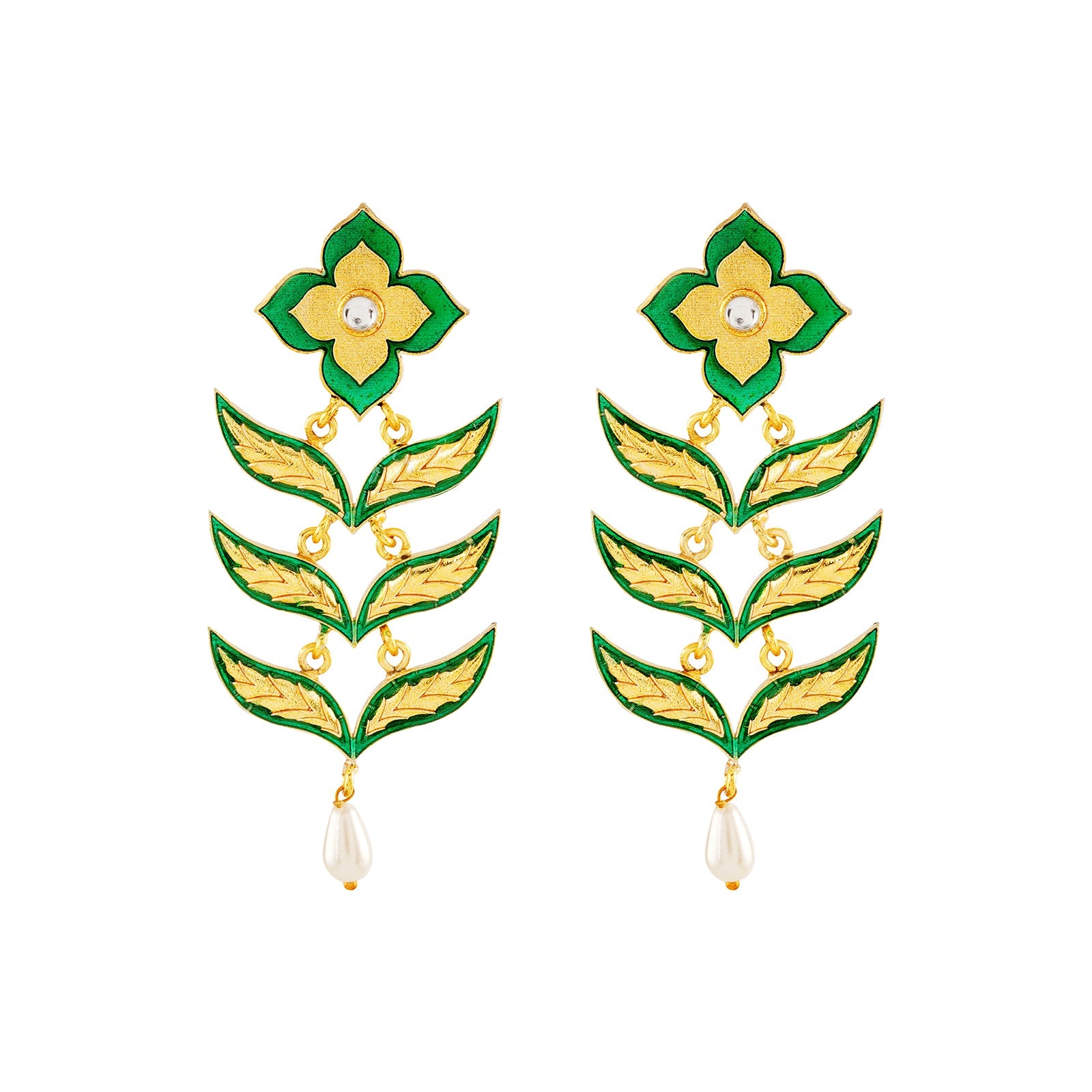 Not So Sati Savitri Green Truck Art Earrings