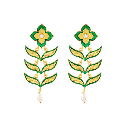 Not So Sati Savitri Green Truck Art Earrings