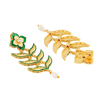 Not So Sati Savitri Green Truck Art Earrings
