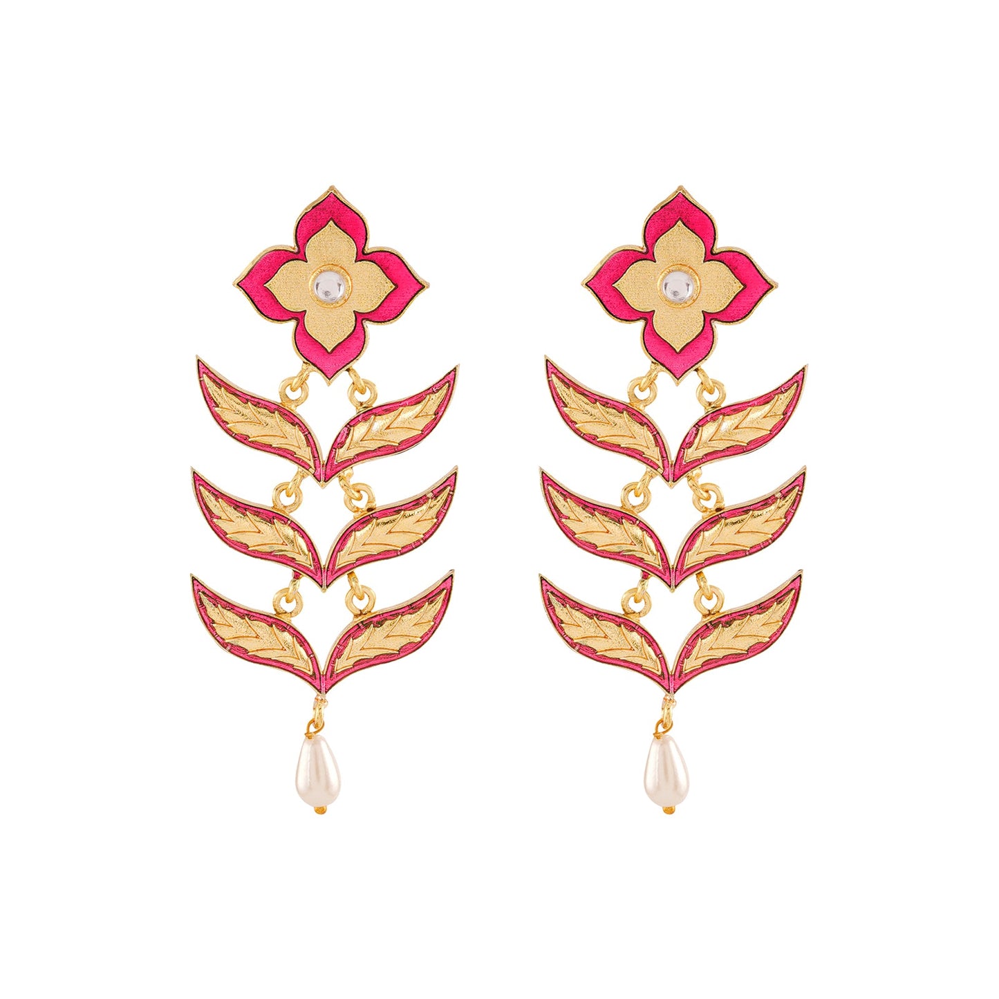 Not So Sati Savitri Fuschia Pink Truck Art Earrings