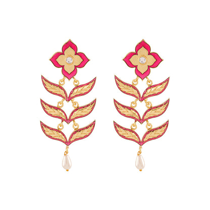 Not So Sati Savitri Fuschia Pink Truck Art Earrings