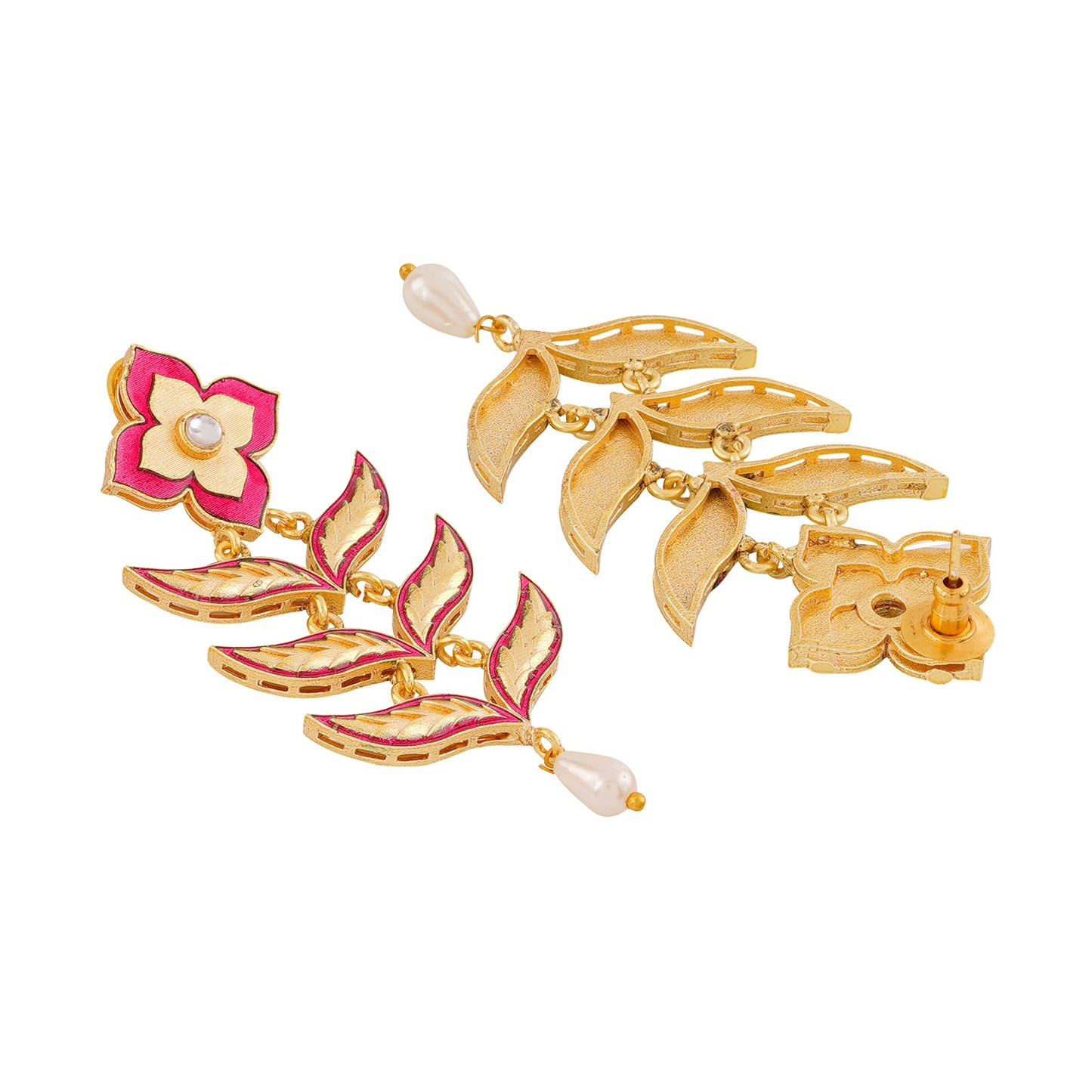 Not So Sati Savitri Fuschia Pink Truck Art Earrings