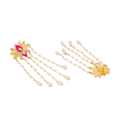 Chamak Chalo Light Pink & Fuschia Pink Truck Art Earrings