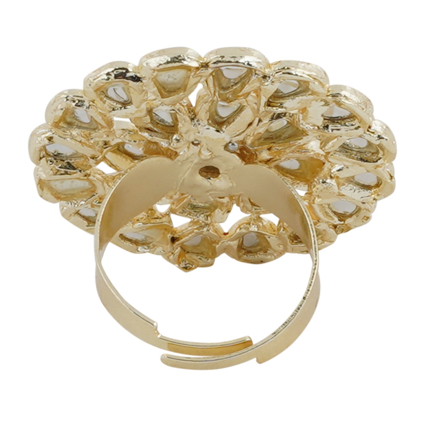 Teejh Raagini Pearl and Polki Ring