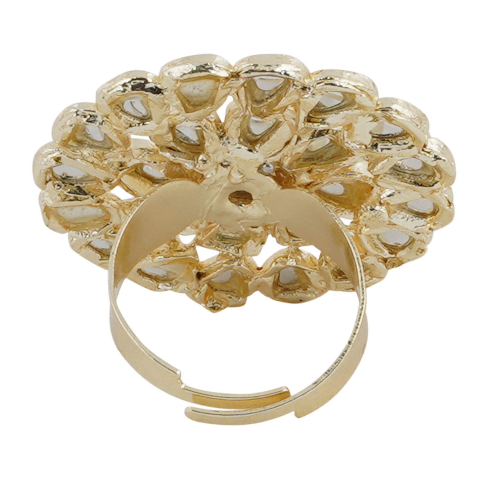 Teejh Raagini Pearl and Polki Ring