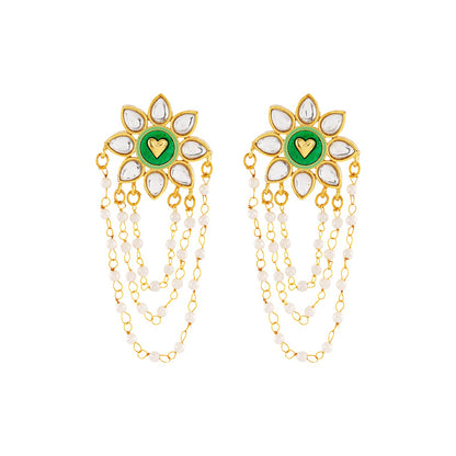 Dekho Magar Pyaar se Light Green & Dark Green Truck Art  Earrings