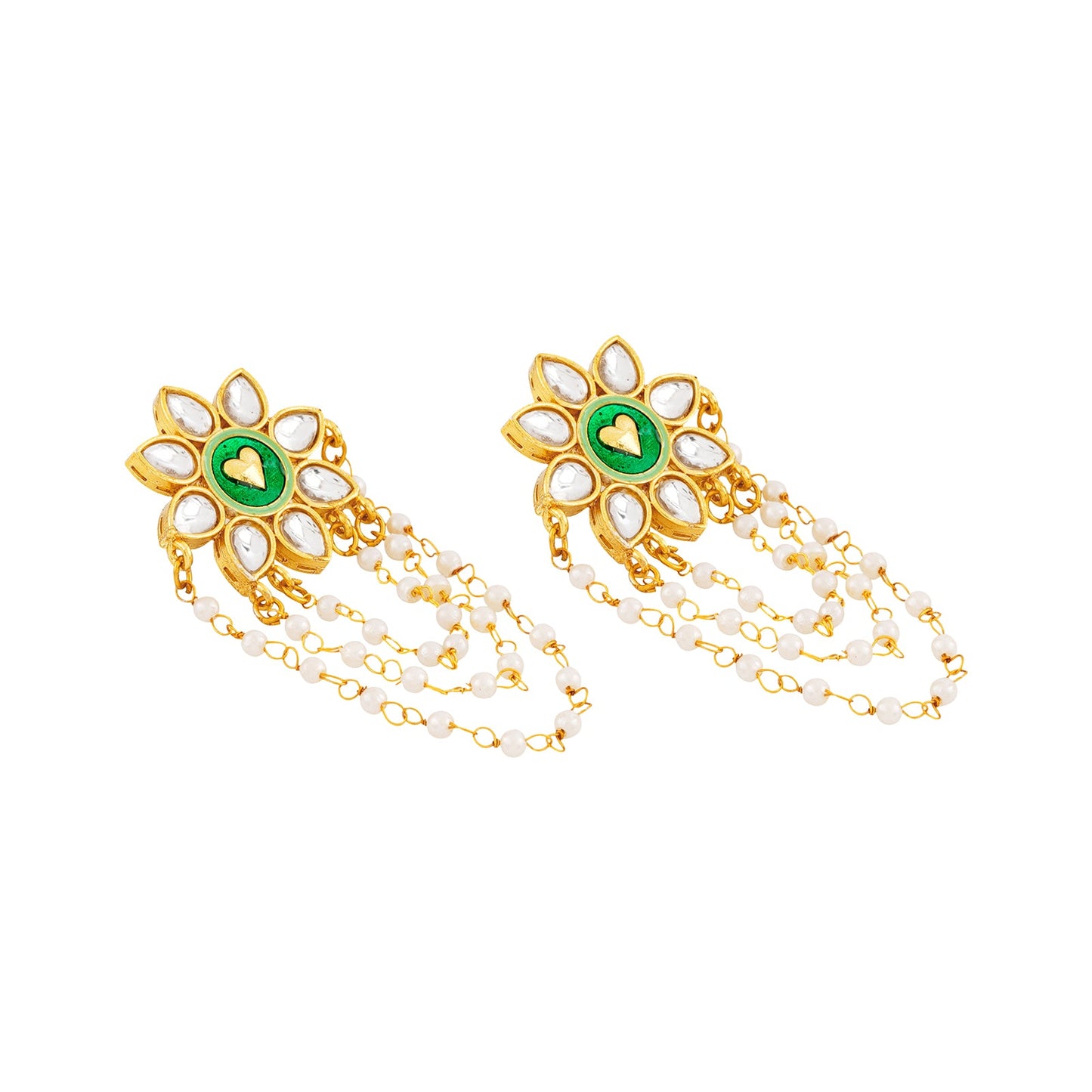 Dekho Magar Pyaar se Light Green & Dark Green Truck Art  Earrings