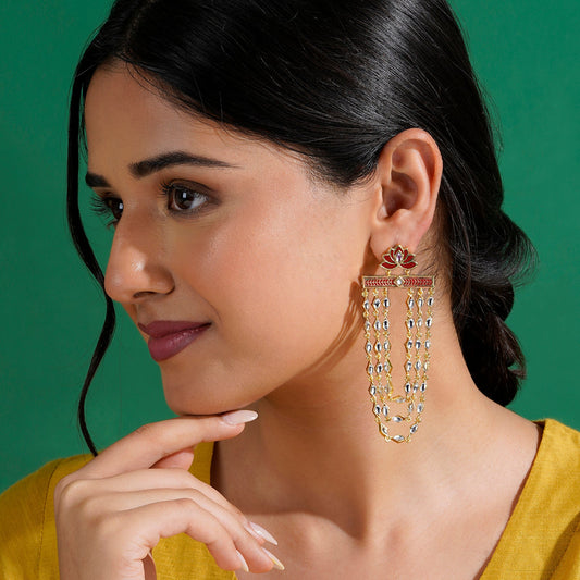 Ek Ladki Ko Dekha Maroon Truck art Earrings