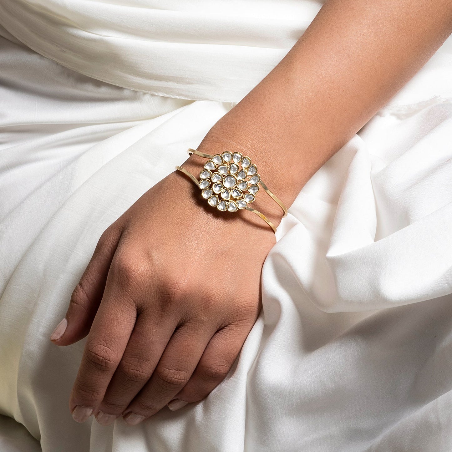 Teejh Niruja Pearl and Polki Bracelet