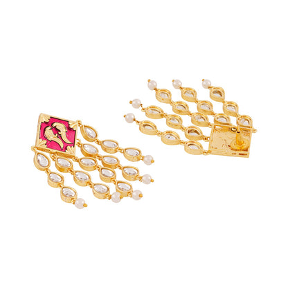 Ashoka Fuschia Pink Truck Art Earrings
