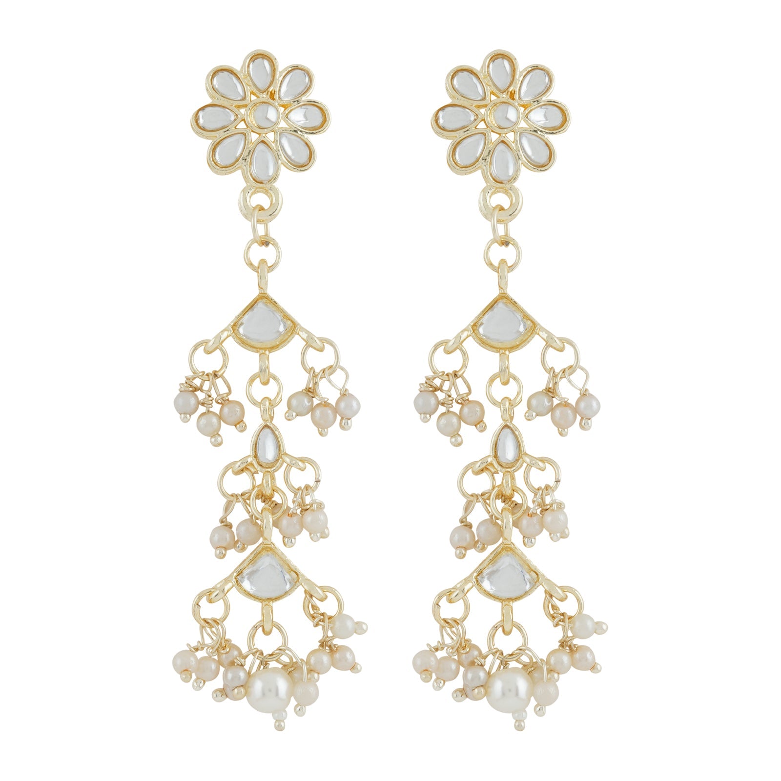 Teejh Radhika Pearl and Polki Earring