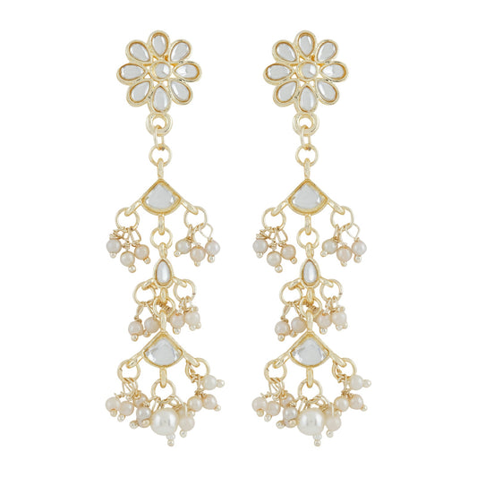 Teejh Radhika Pearl and Polki Earring