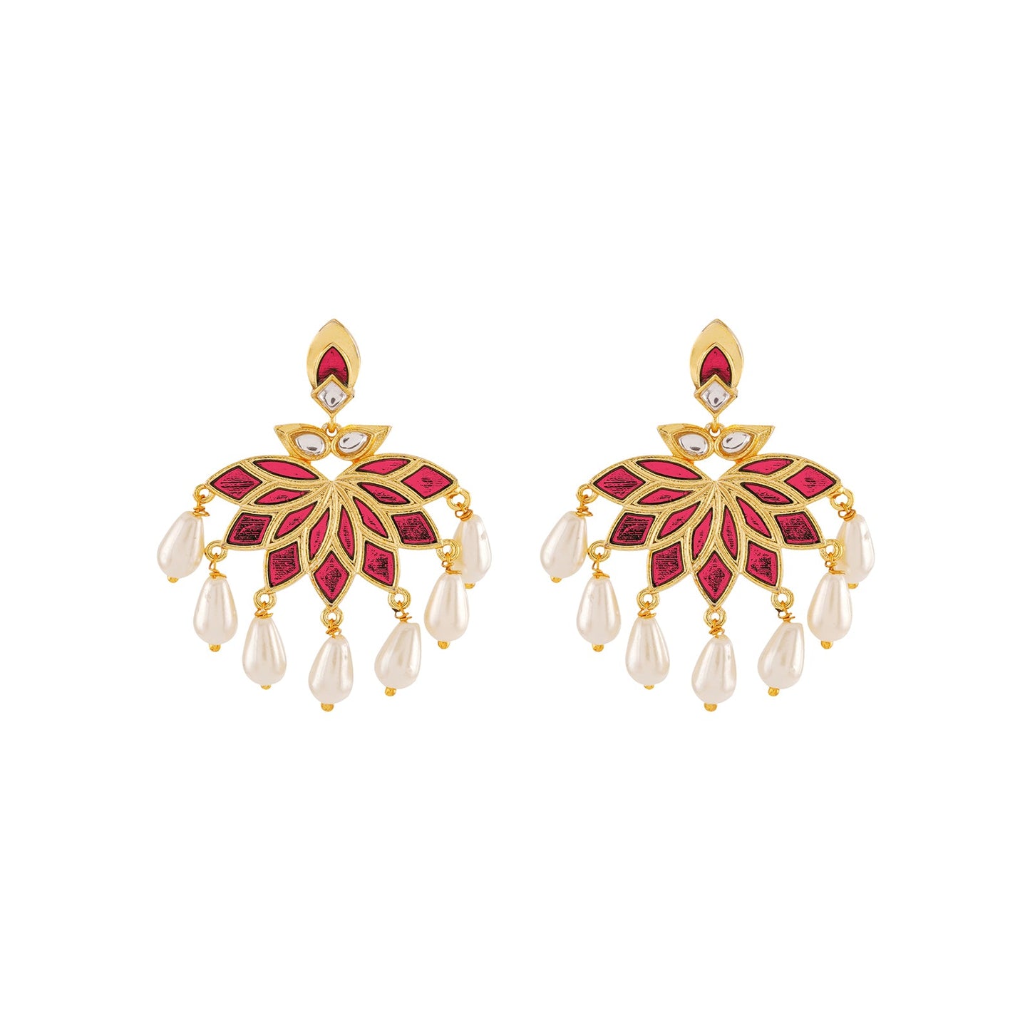 Baby Doll Fuschia Pink Truck Art Earrings