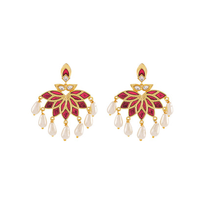 Baby Doll Fuschia Pink Truck Art Earrings