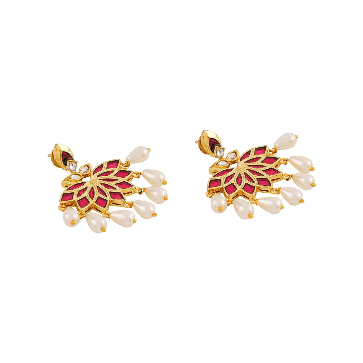 Baby Doll Fuschia Pink Truck Art Earrings