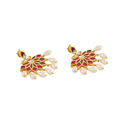 Baby Doll Fuschia Pink Truck Art Earrings