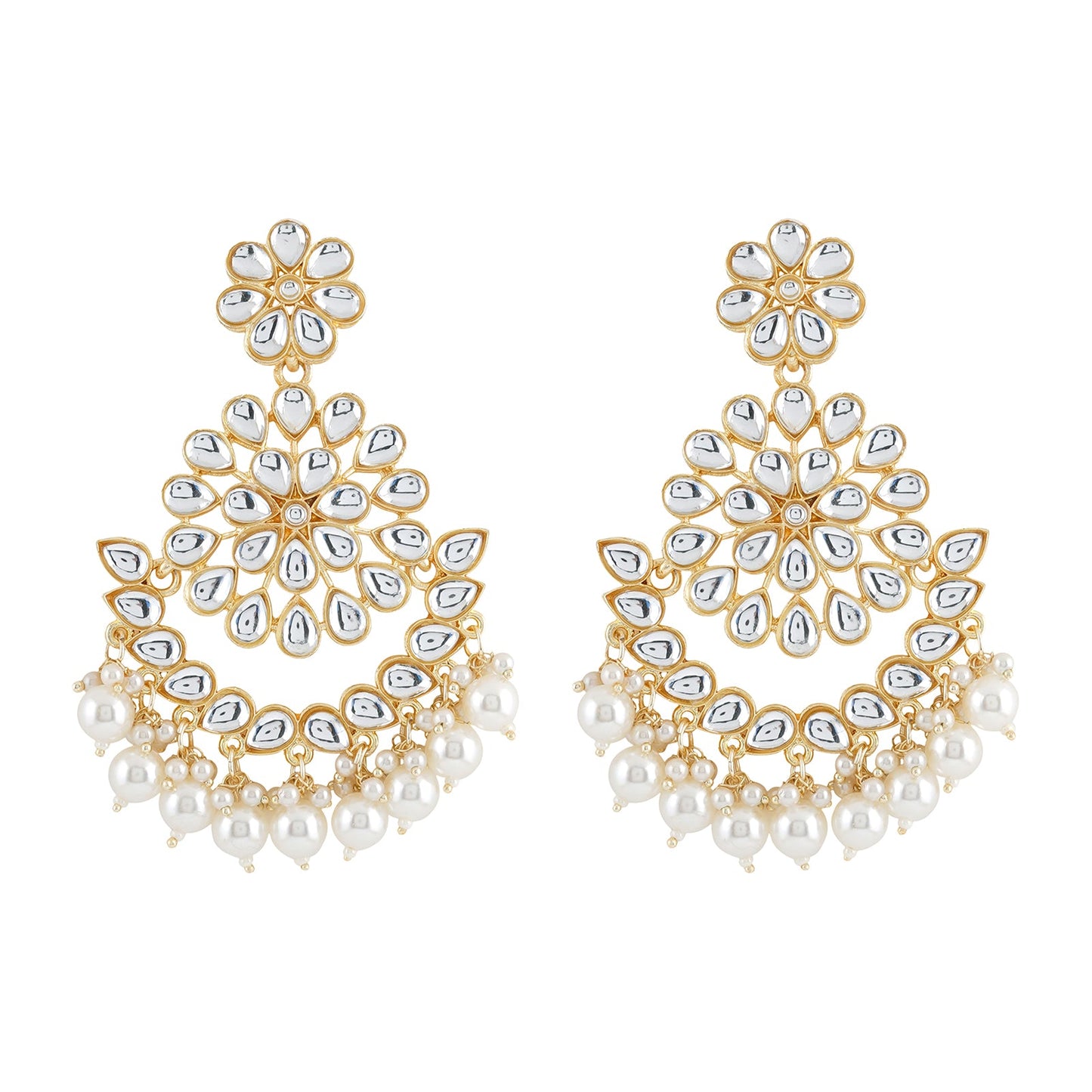 Teejh Raima Pearl and Polki Earring