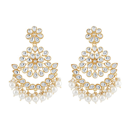 Teejh Raima Pearl and Polki Earring