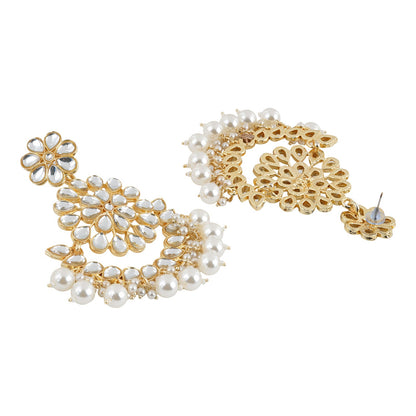Teejh Raima Pearl and Polki Earring