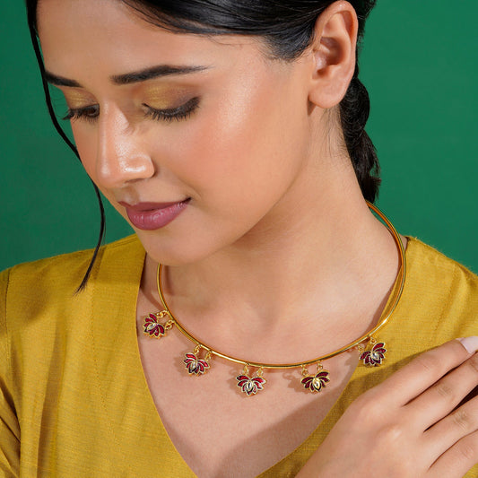 Feeling Jhakaas Maroon Necklace
