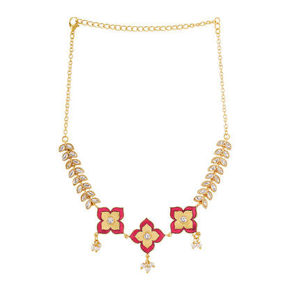 Hello Phools Fuschia Pink Necklace