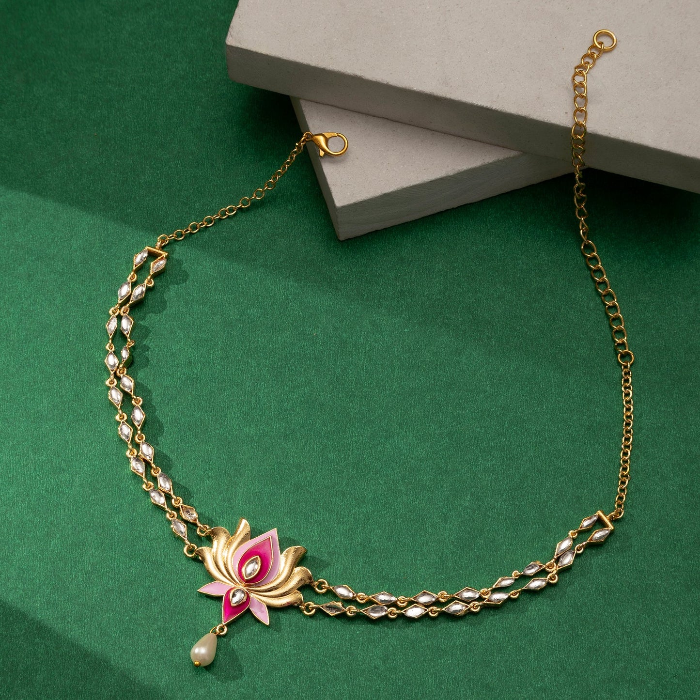 Horn Ok Please Fuschia Pink Truck Art Necklace