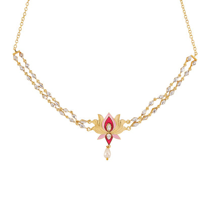 Horn Ok Please Fuschia Pink Truck Art Necklace