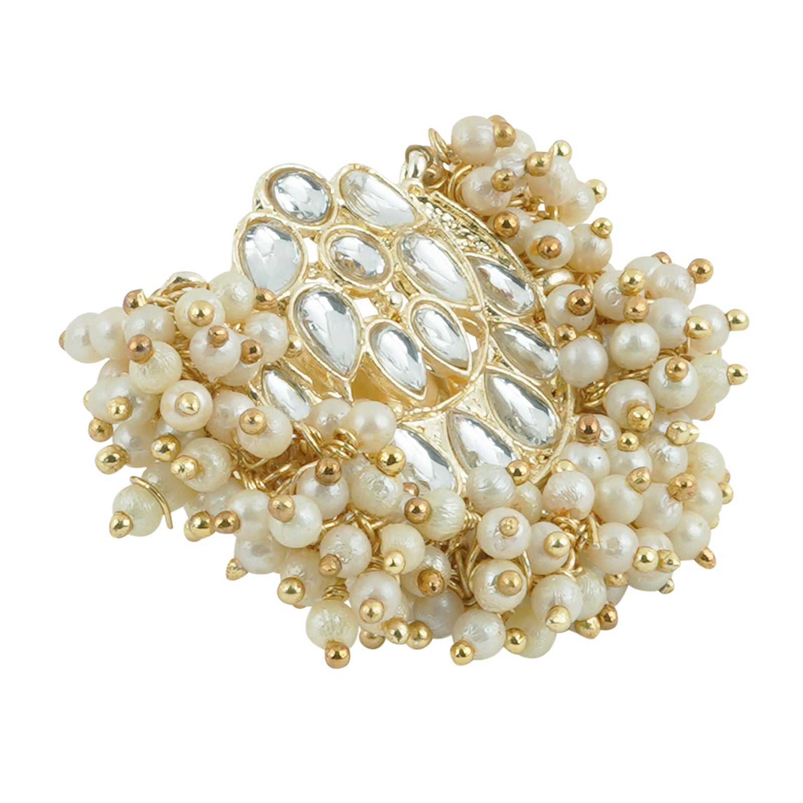 Teejh Ushika Pearl and Polki Ring