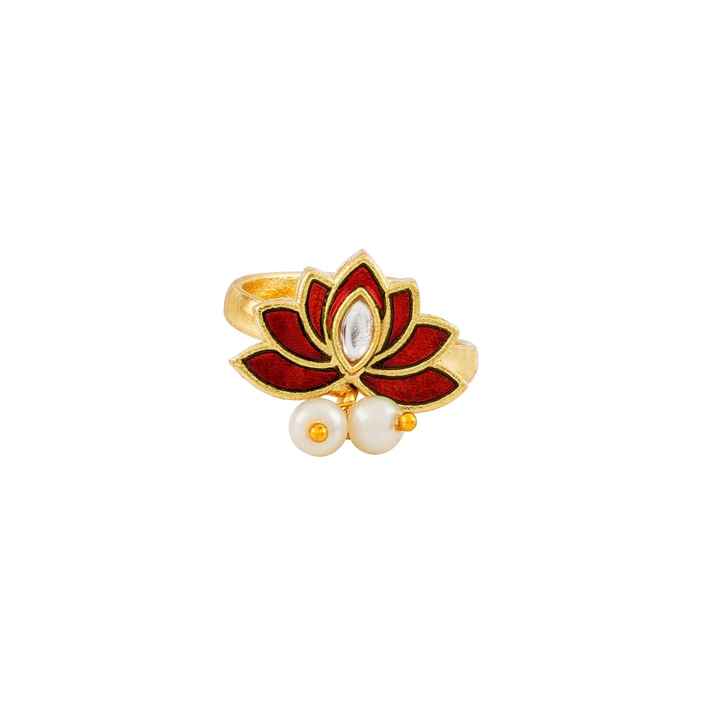 Genda Phool Maroon Ring