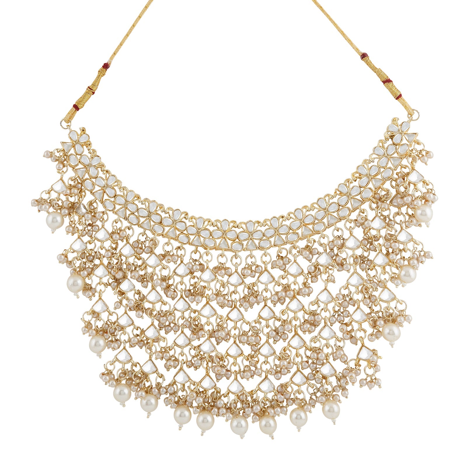 Teejh Kanica Pearl and Polki Necklace Set