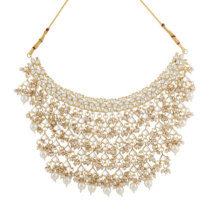 Teejh Kanica Pearl and Polki Necklace Set