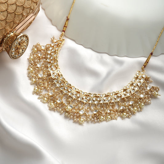 Teejh Nitaraa Pearl and Polki Necklace