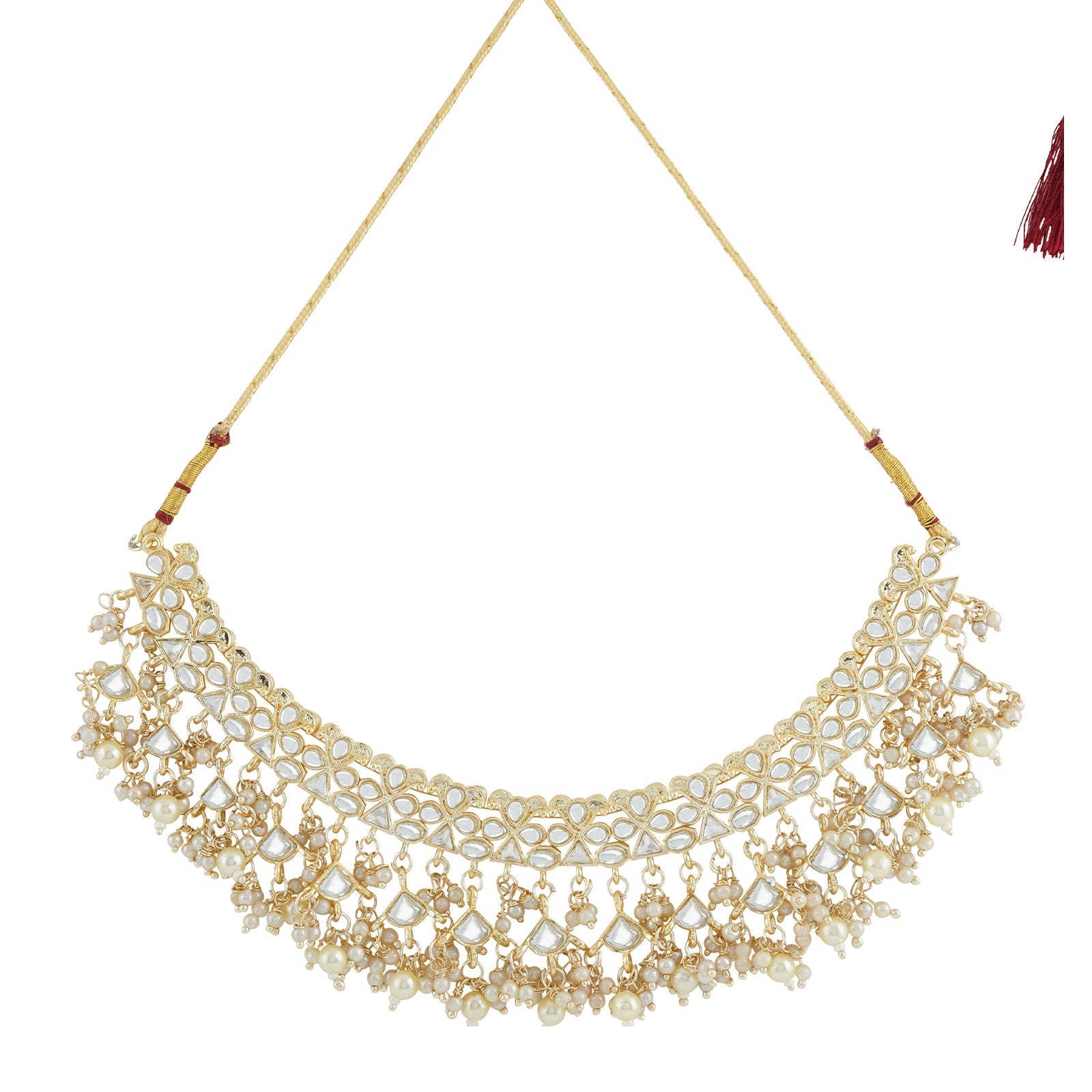 Teejh Nitaraa Pearl and Polki Necklace