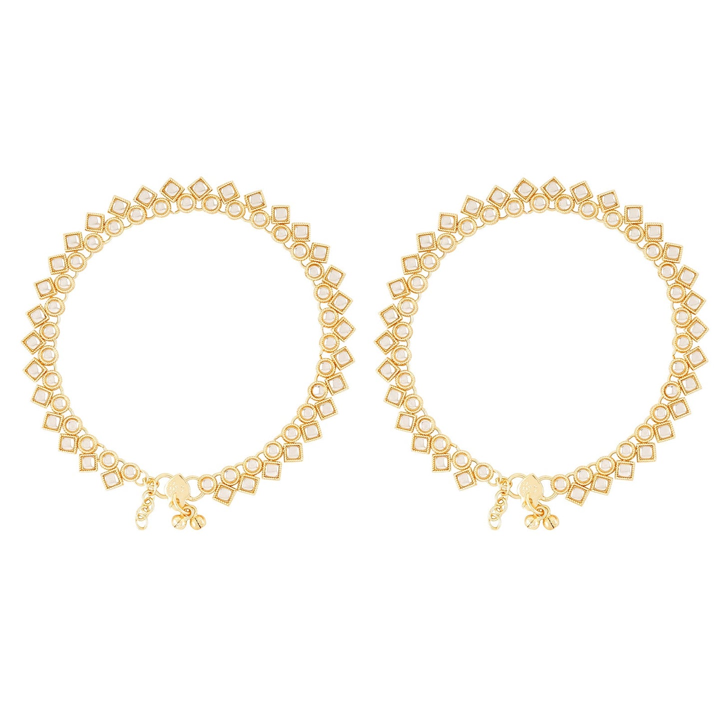 Teejh Kasturi Pearl and Gold Anklets