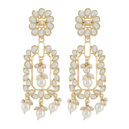Teejh Enakshi Pearl and Polki Earring