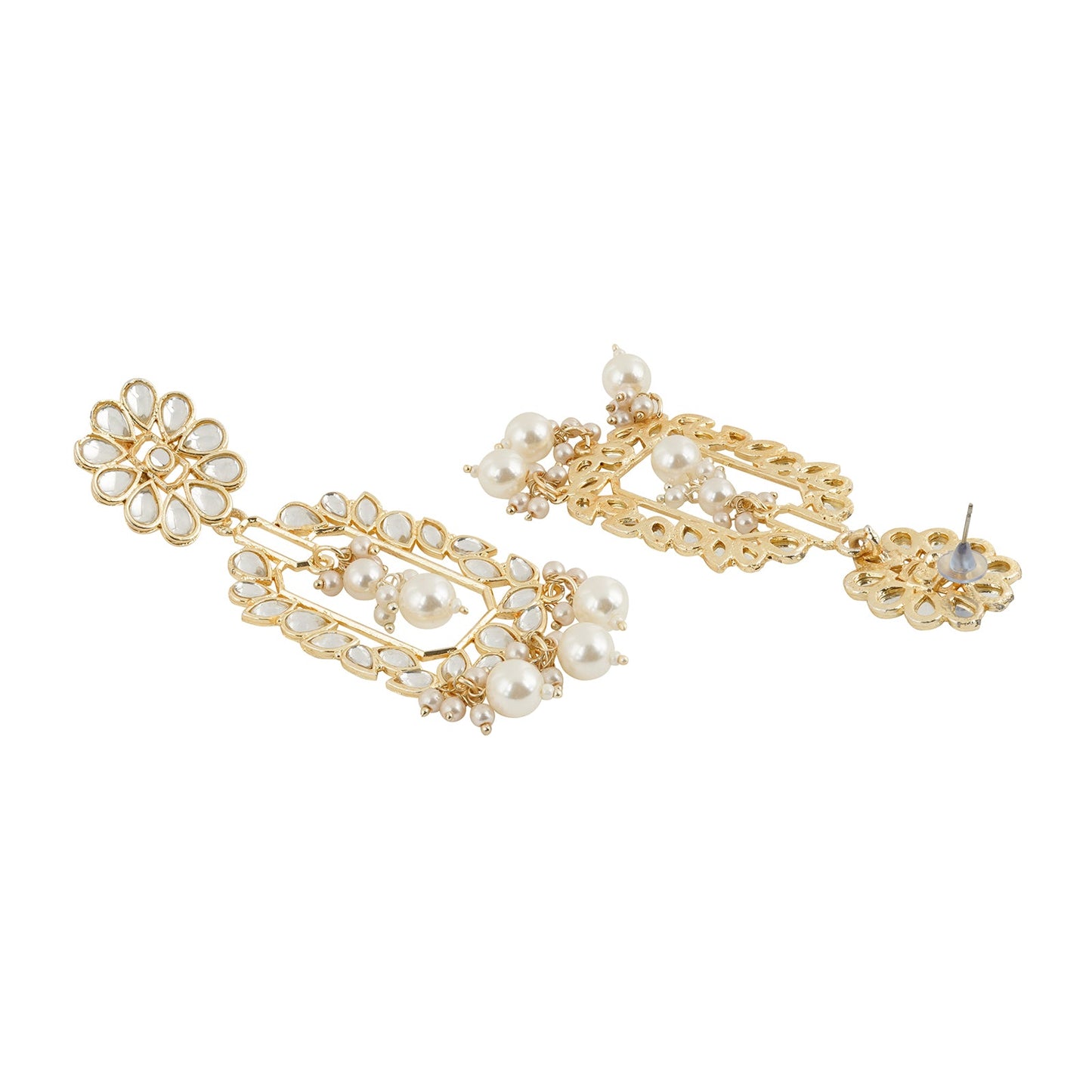 Teejh Enakshi Pearl and Polki Earring