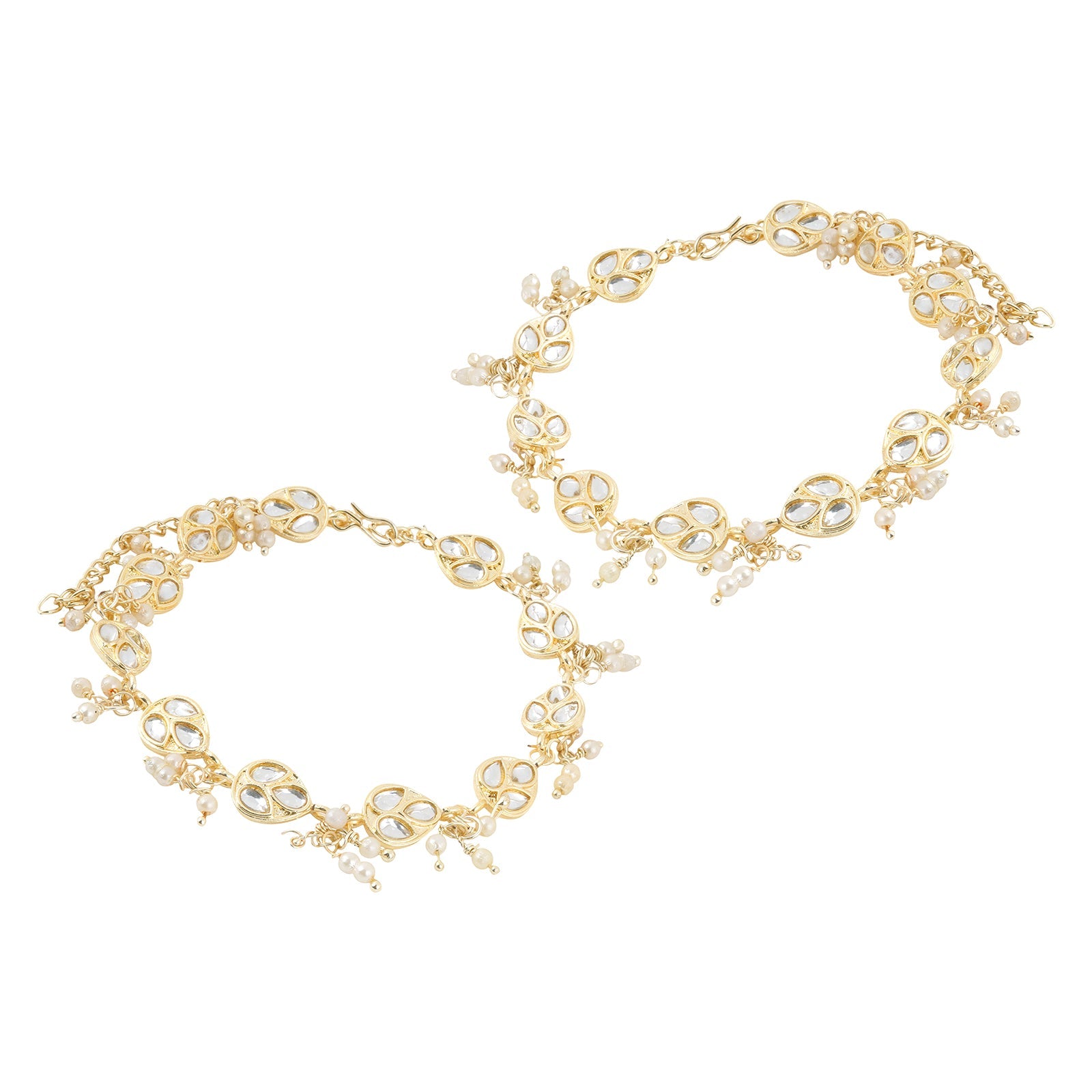 Teejh Mairaa Pearl and Polki Anklet